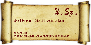 Wolfner Szilveszter névjegykártya